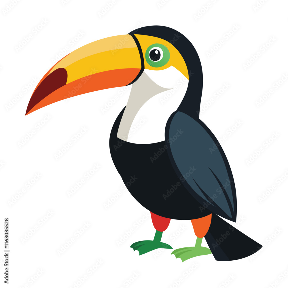 Fototapeta premium Toucan Bird vector, vector and illustration, vector style