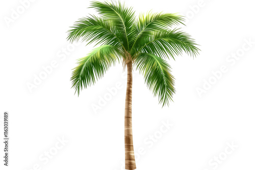 palm tree isolated on white