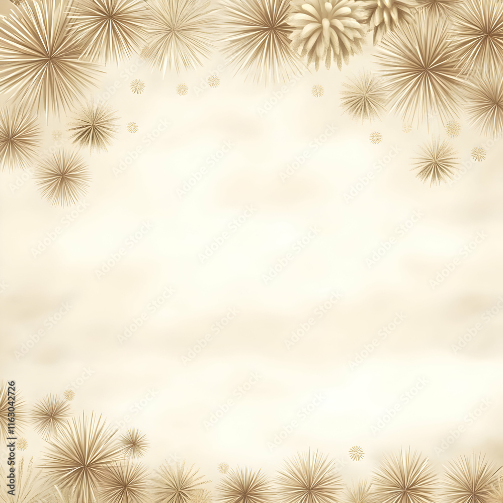 Obraz premium Beige 3D Floral Background