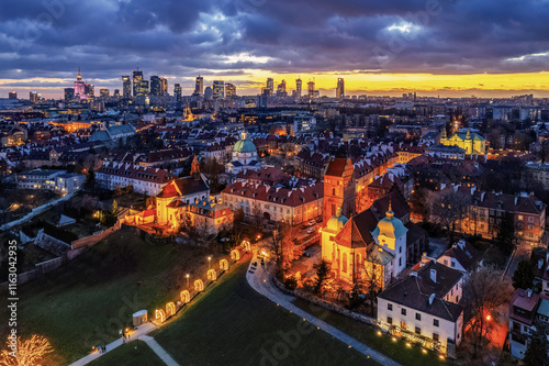 Warszawa — Panorama Miasta z Drona
