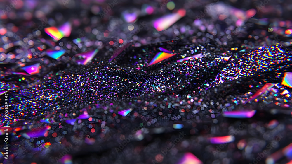 Obraz premium Dark Glittering Abstract 3D Background