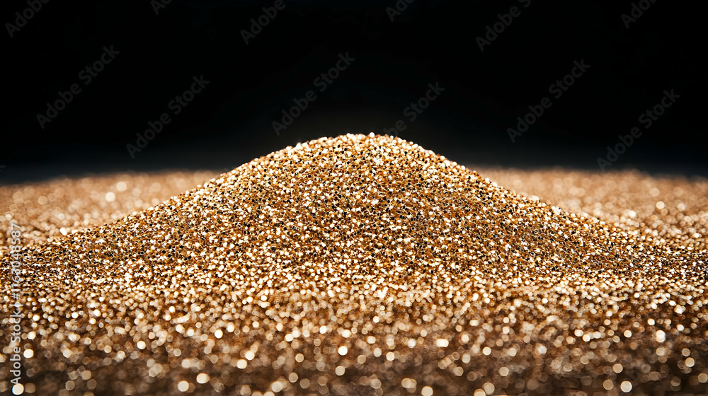 Fototapeta premium Golden Glitter Hill Abstract Background