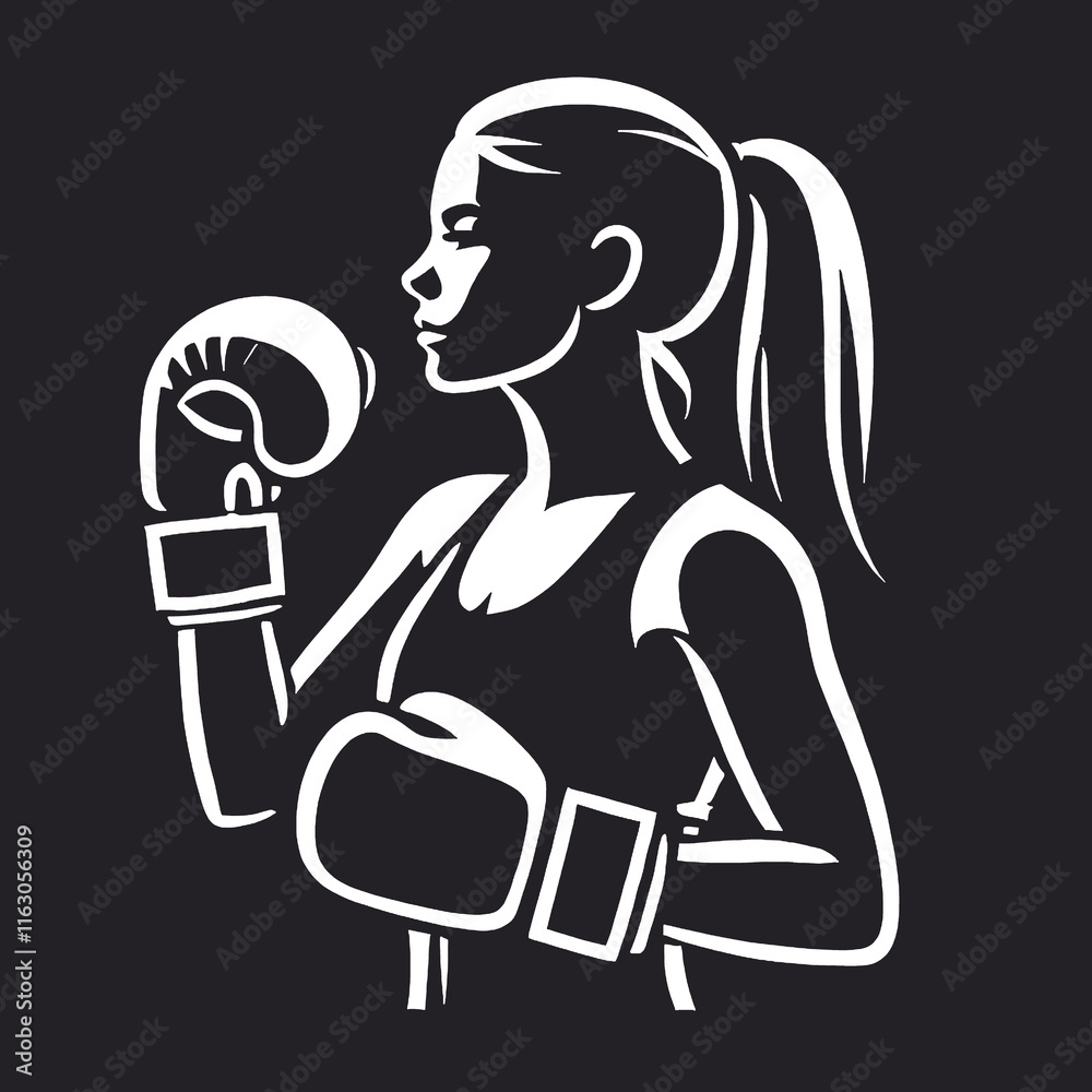 Boxer silhouette vector black and white Boxer silhouette vector black and white