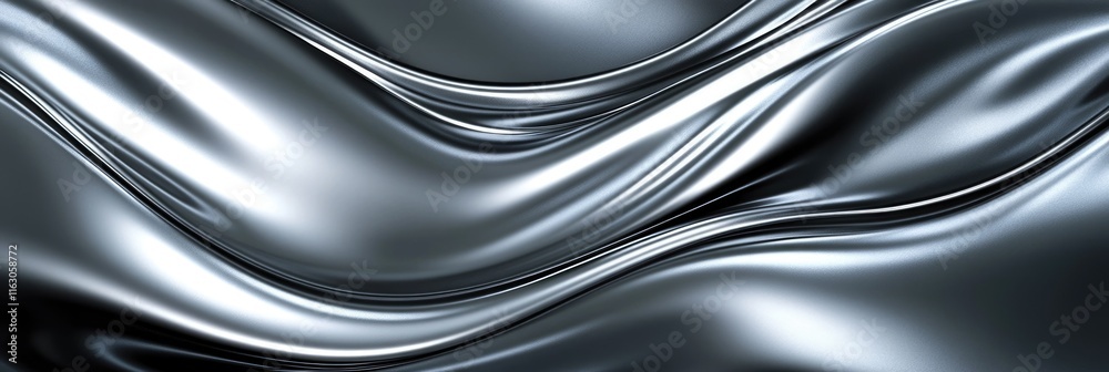 Dynamic Metallic Wave. Smooth Liquid Curves in Rainbow Hues with a Glossy Texture Dynamic Metallic Wave. Smooth Liquid Curves in Rainbow Hues with a Glossy Texture