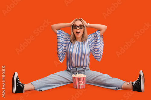 Emotional young woman in 3D...