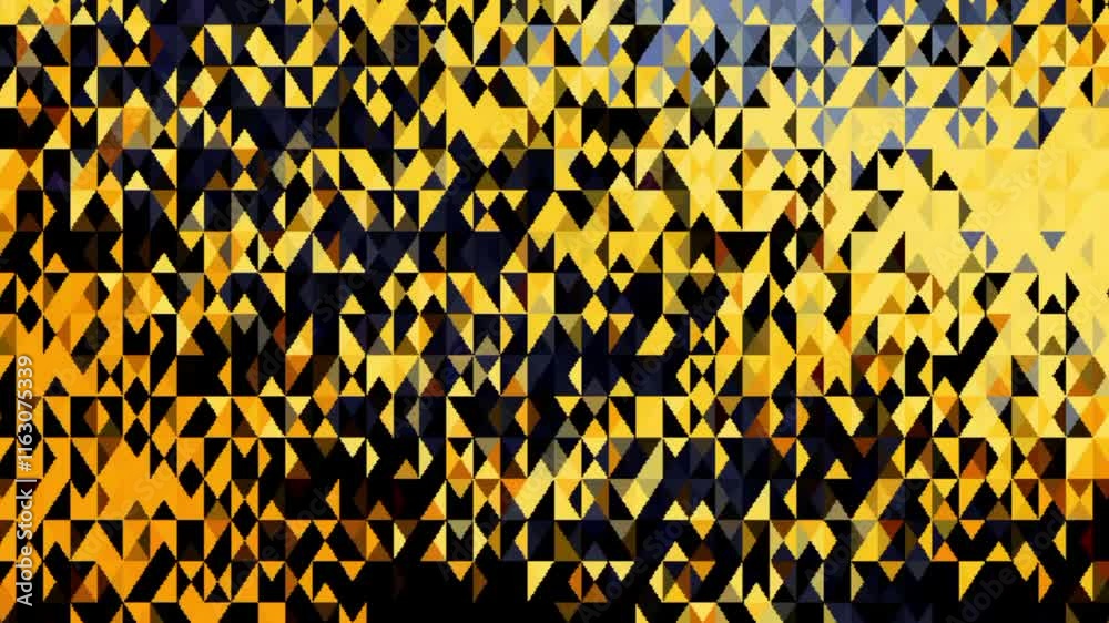 Abstract geometric triangle pattern with yellow and dark blue hues. Abstract geometric triangle pattern with yellow and dark blue hues.