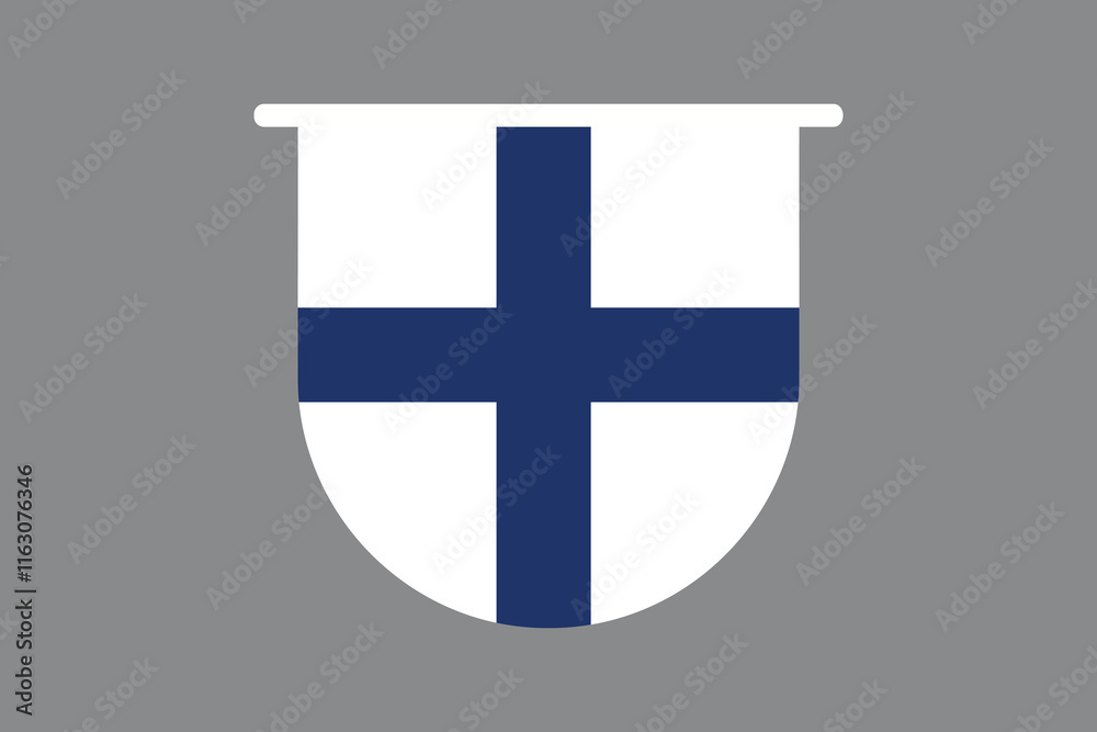 Obraz premium Finland flag, The flag of Finland, Flag of Finland national country symbol illustration Vector, Rectangle Finland flag illustration, Flat vector illustration 
