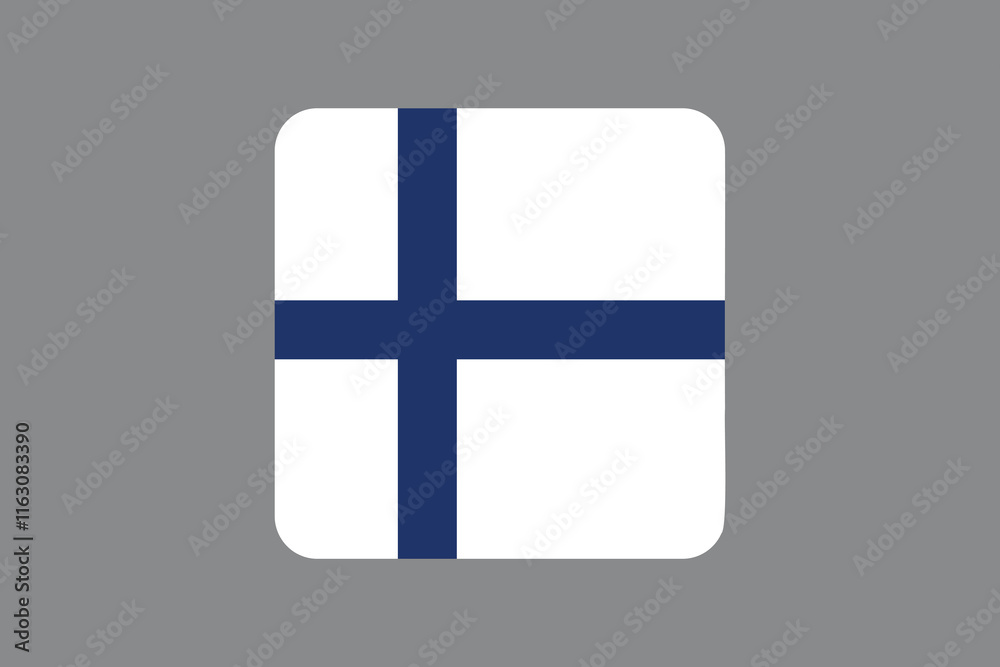 Obraz premium Finland flag sign, Finland flag vector graphic, Finland country flag is a symbol of freedom, National Finland flag, vector illustration 