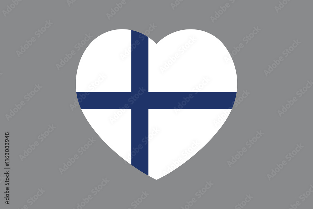 Obraz premium Finland flag sign, Finland flag vector graphic, Finland country flag is a symbol of freedom, National Finland flag, vector illustration 