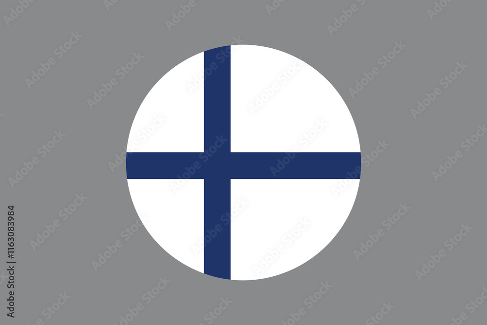 Obraz premium Finland flag sign, Finland flag vector graphic, Finland country flag is a symbol of freedom, National Finland flag, vector illustration 