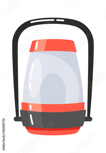 Vintage camping lantern vector illustration