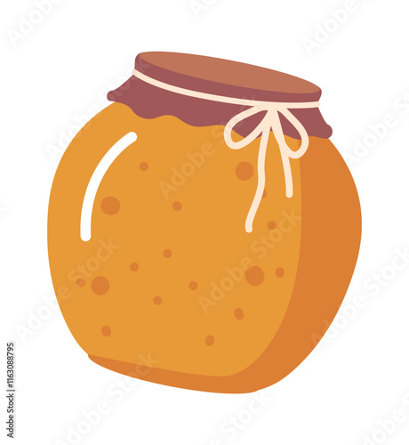 Natural organic honey in jar
