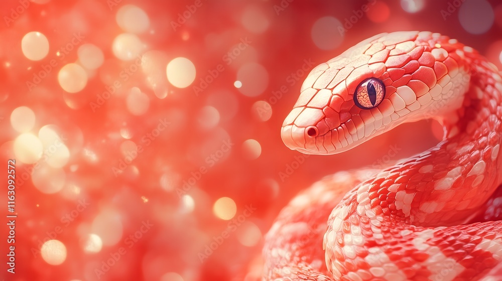 Obraz premium Close up of a red snake