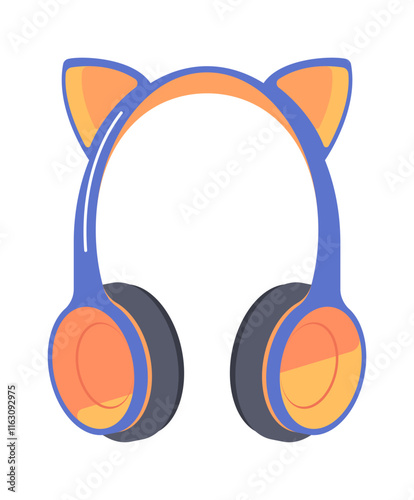 Cute headphones with cat ears