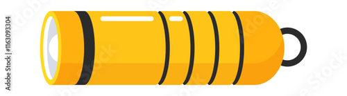 Electric flashlight equipment vector illustration