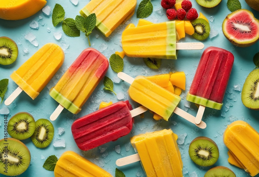 colourful popsicles