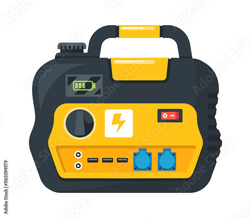 Hand portable generator vector illustration