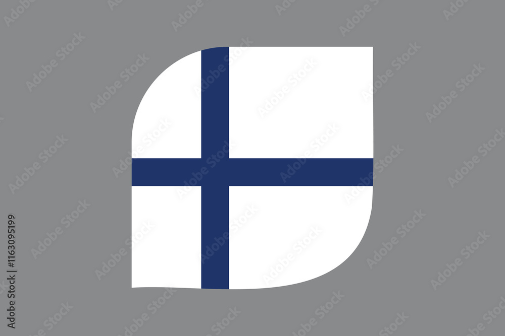 Fototapeta premium Finland flag sign, Finland flag vector graphic, Finland country flag is a symbol of freedom, National Finland flag, vector illustration 