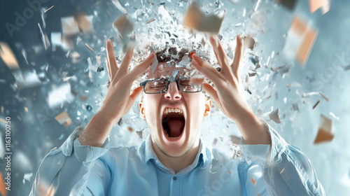 Stress release through explosive paper confetti activity