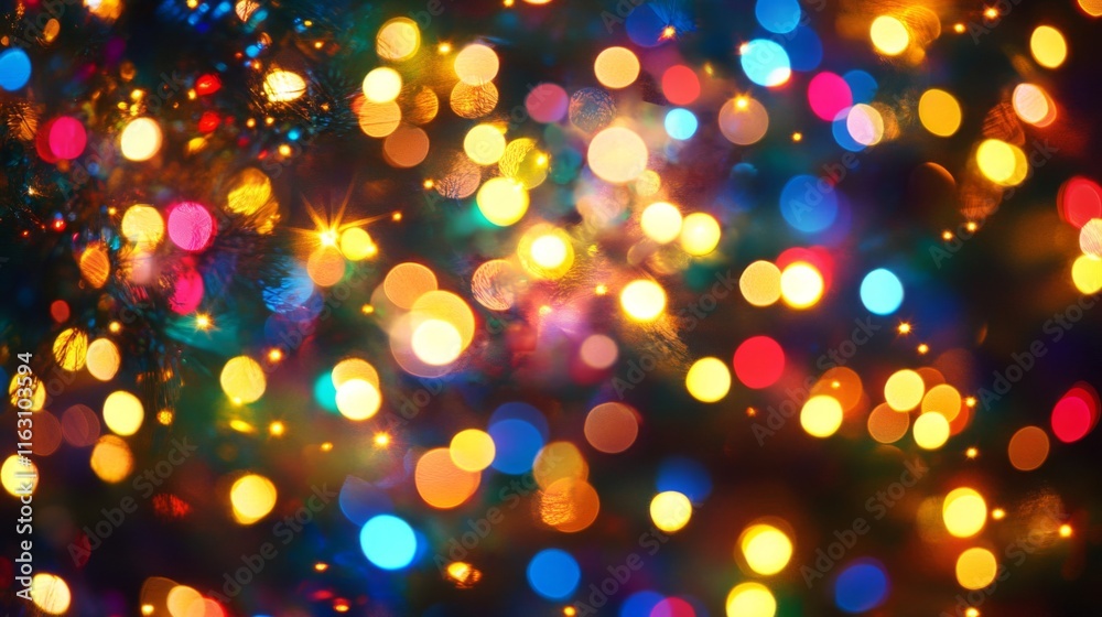 Colorful Bokeh Lights Festive Holiday Sparkle Colorful Bokeh Lights Festive Holiday Sparkle