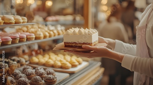 Illustration depicting a cake shop