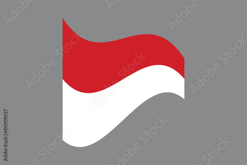 Indonesia flag, The flag of Indonesia, Flag of Indonesia national country symbol illustration Vector, Rectangle Indonesia flag illustration, Flat vector illustration
