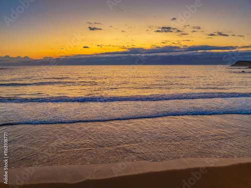 Aerial Sunrise at the Seaside in Malua Bay photo