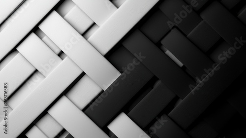 Elegant Black and White Lattice Pattern Design