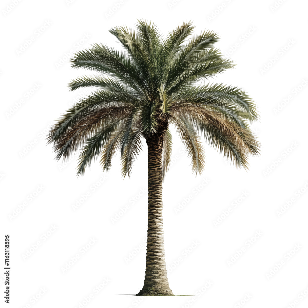 Obraz premium palm tree isolated on white, palm tree vector, palm tree illustration