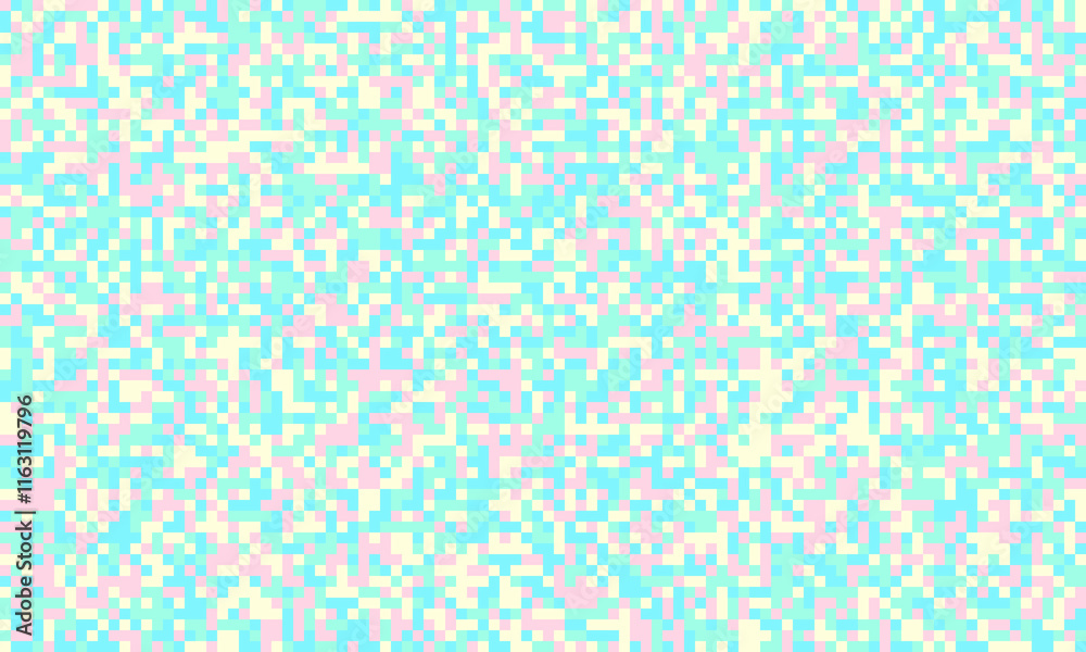 Fototapeta premium Trendy mosaic-style pattern with structured geometry. A vibrant, colourful grid design ideal for cover art, fabric, or creative posters.