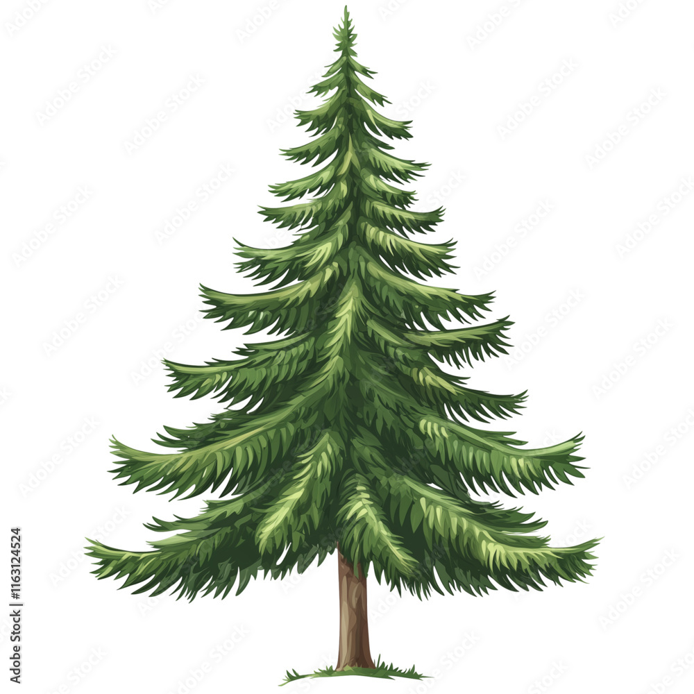 Fototapeta premium tree isolated on white background, tree vector, tree illustration