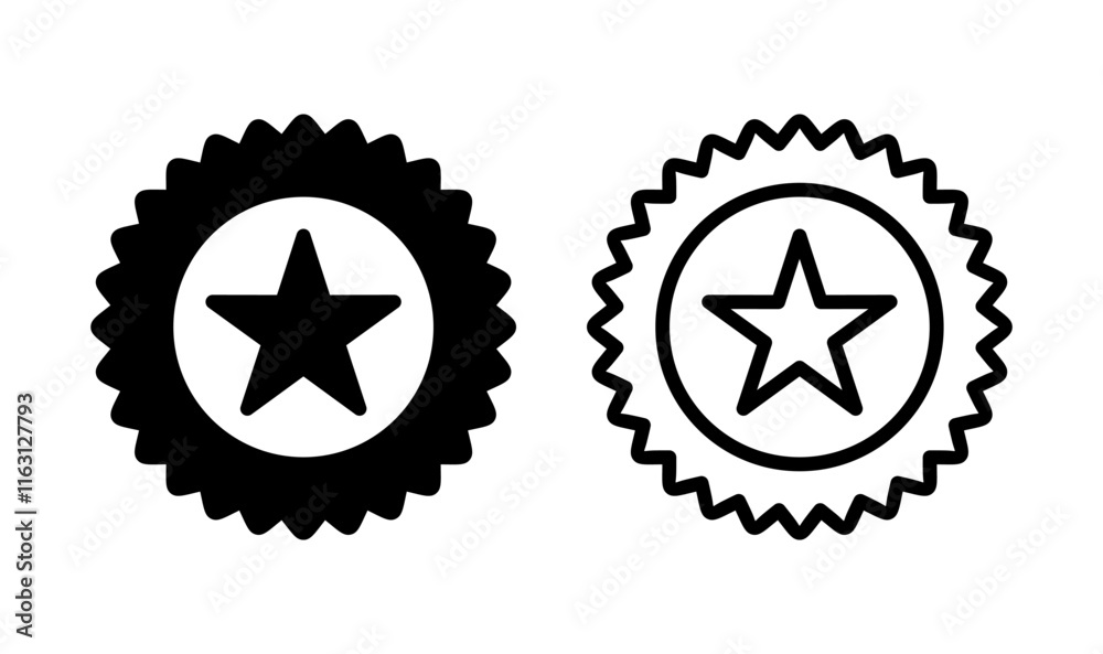 Badge icon logo design. Awards icon vector. Achieve sign and symbols. Stamp Badge icon logo design. Awards icon vector. Achieve sign and symbols. Stamp