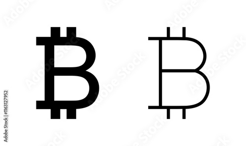 Bitcoin icon logo design. bitcoin sign and symbol. payment symbol. cryptocurrency logo