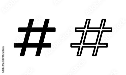 Hashtag icon logo design. hashtag sign and symbol