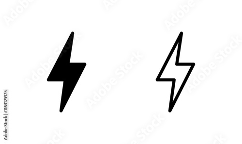 Lightning icon logo design. electric sign and symbol. power icon. energy sign