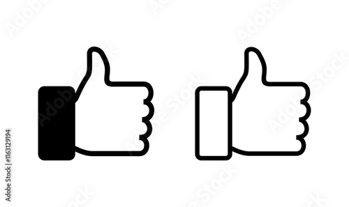 Like icon logo design. Thumbs up sign and symbol. Hand like