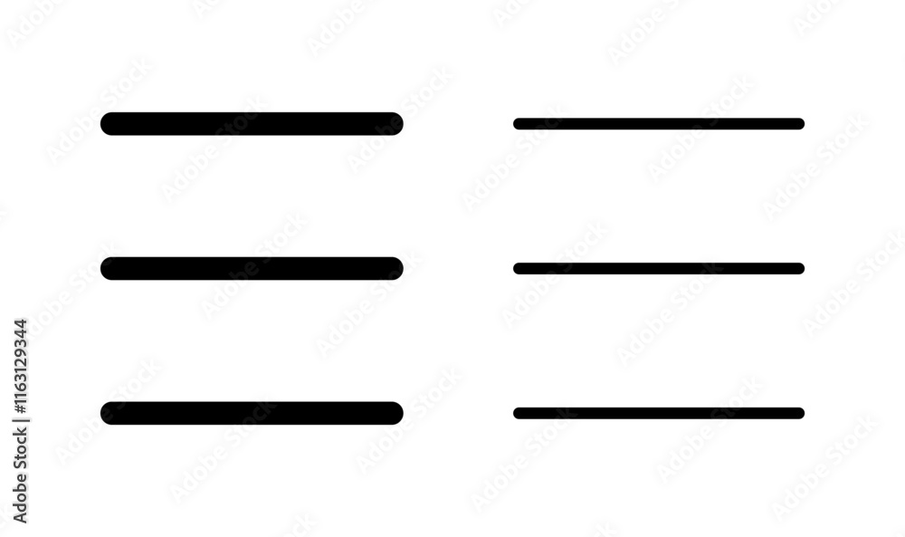 Menu icon logo design. web menu sign and symbol. hamburger menu symbol Menu icon logo design. web menu sign and symbol. hamburger menu symbol