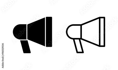 Megaphone icon logo design. Loudspeaker sign and symbol
