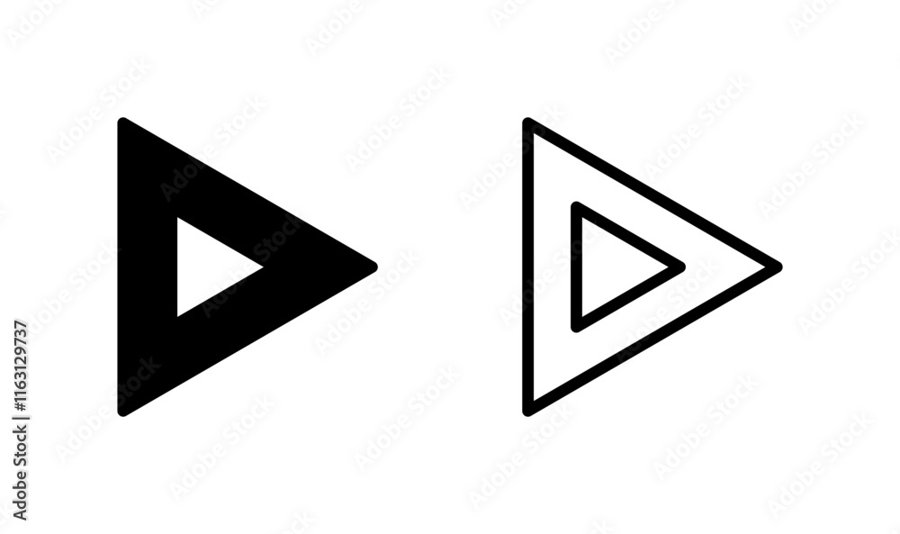 Play icon logo design. Play button sign and symbol Play icon logo design. Play button sign and symbol