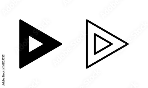 Play icon logo design. Play button sign and symbol