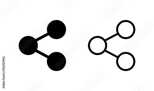 Share icon logo design. Sharing sign and symbol