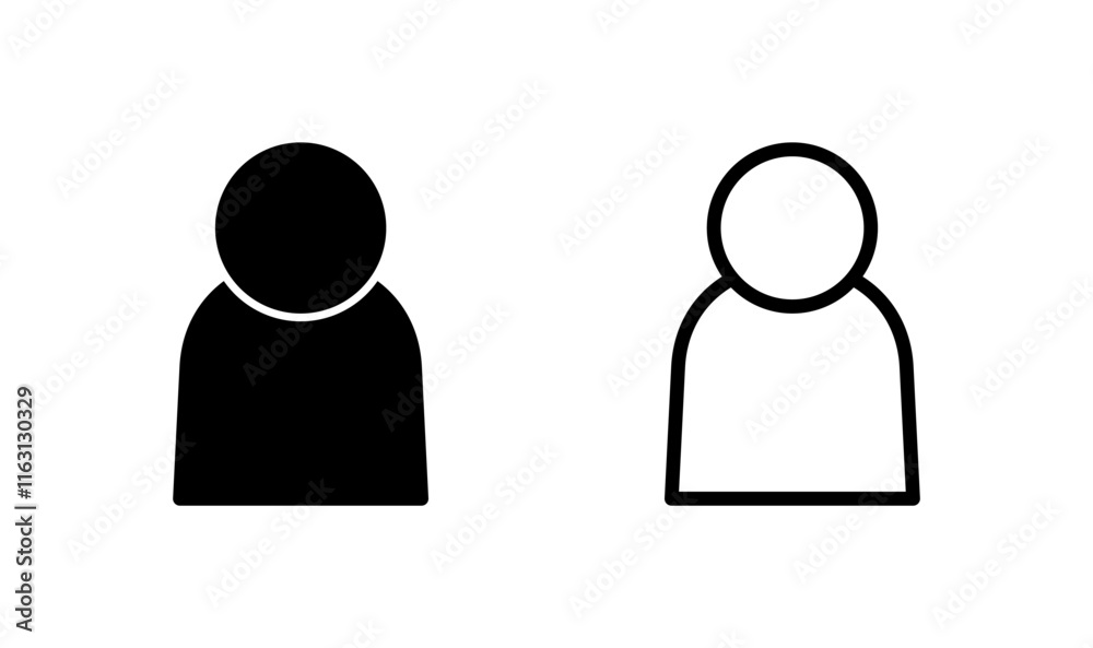 User icon logo design. person sign and symbol. people icon. User icon logo design. person sign and symbol. people icon.