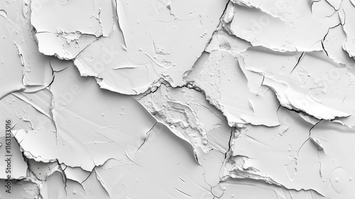 White Plaster Wall: Bloated and Pluff Texture Background. photo