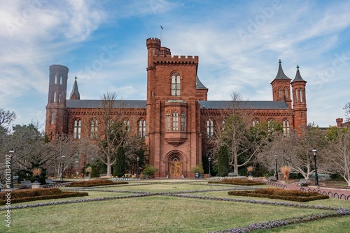 The Smithsonian Institution Building on a Winter Evening, Washington DC USA
