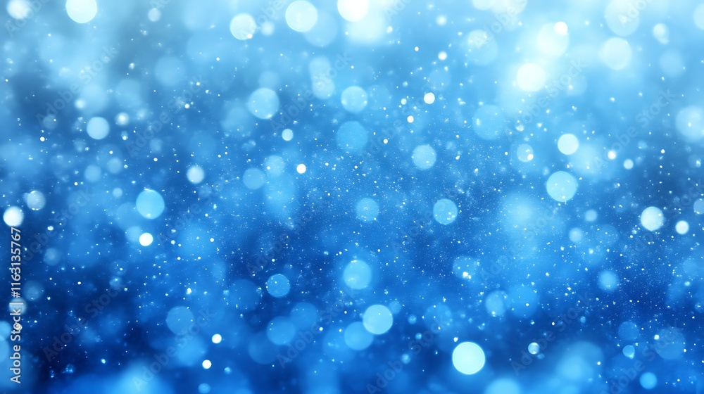 Abstract Blue Background With Sparkling Lights And Snow Abstract Blue Background With Sparkling Lights And Snow