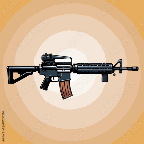 firearms vector art for graphic design 