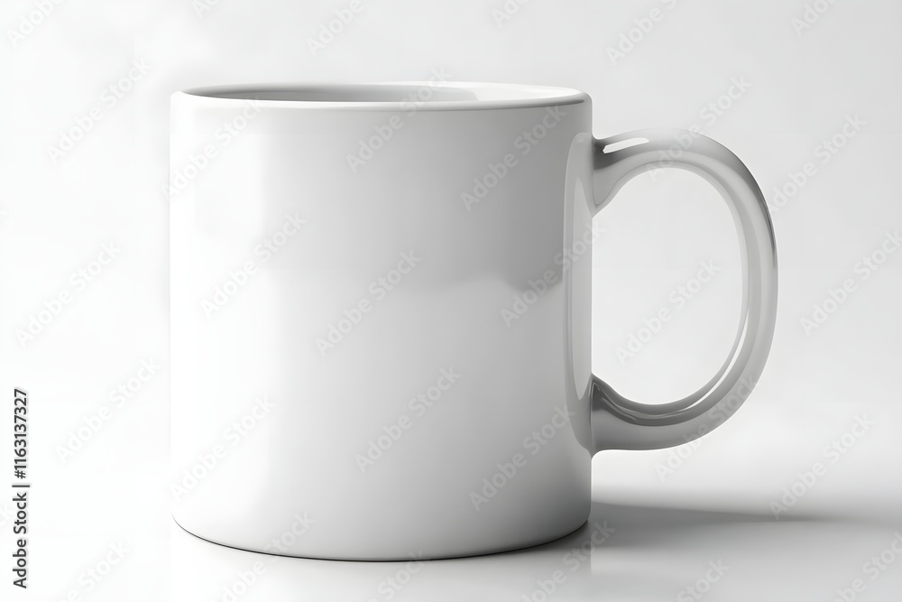Fototapeta premium White Mug Design: Simple Elegance, Perfect for Everyday Use