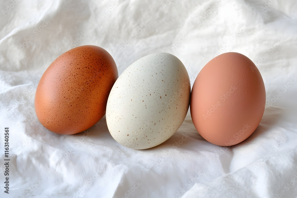 Three Eggs: Shades of Brown, Speckled, and Light Three Eggs: Shades of Brown, Speckled, and Light