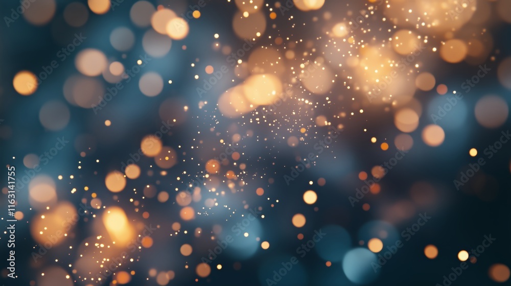 Golden bokeh lights on a dark blue gradient background
Golden bokeh lights on a dark blue gradient background