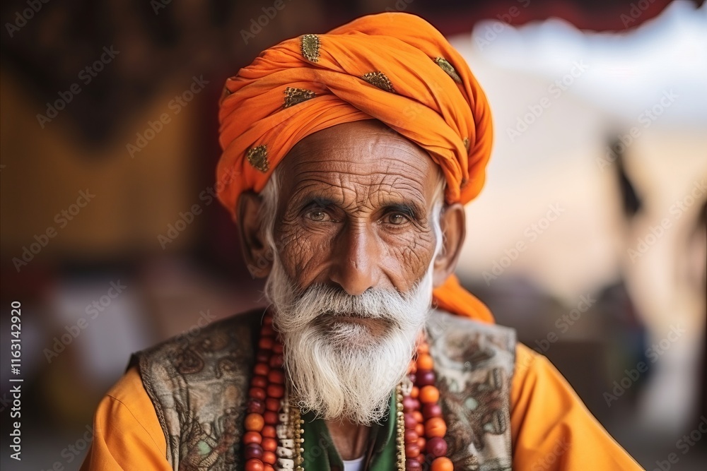 Sadhu at Pushkar Camel Fair in Pushkar, Rajasthan, India. This fair is the largest camel trading fair in the world. Sadhu at Pushkar Camel Fair in Pushkar, Rajasthan, India. This fair is the largest camel trading fair in the world.